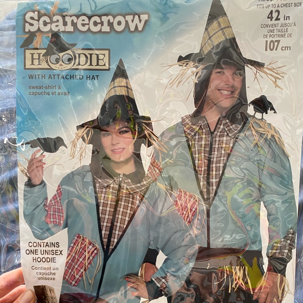 Mens Scarecrow hoodie zip up